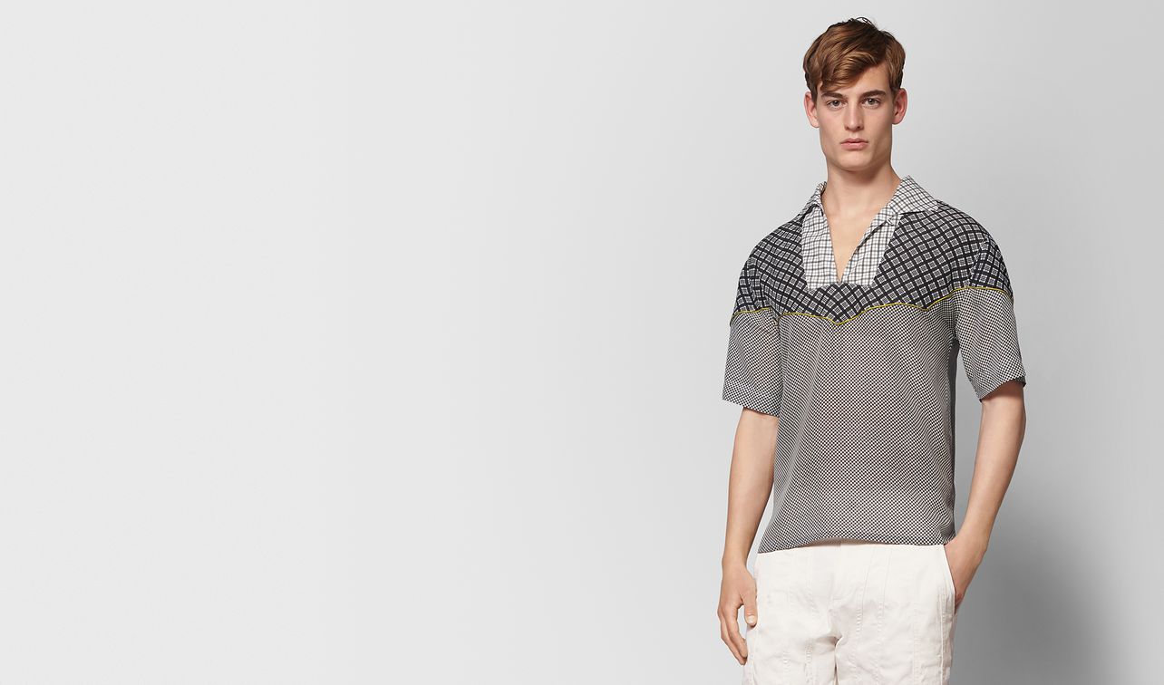 chemise en soie bianco nero landing