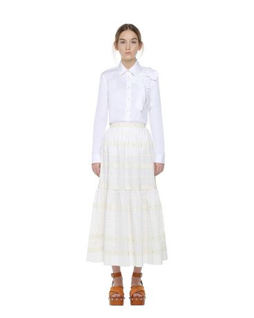 REDValentino Bow detail cotton poplin shirt