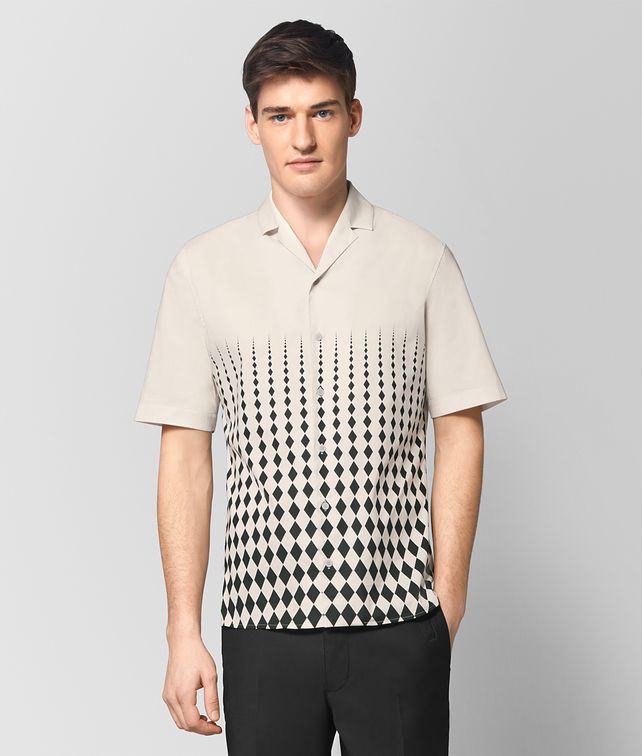 BOTTEGA VENETA MIST/NERO COTTON SHIRT Shirt Man fp