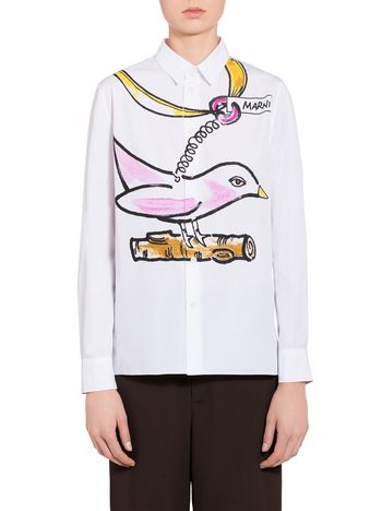 Marni Cotton shirt with Frank Navin Cracker Jacks print Woman