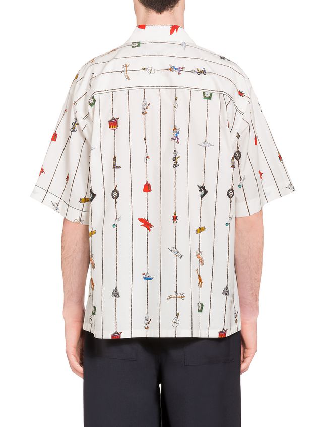 Short Sleeve Shirt Marni Poplin shirt with Cracker print by Frank Navin Man