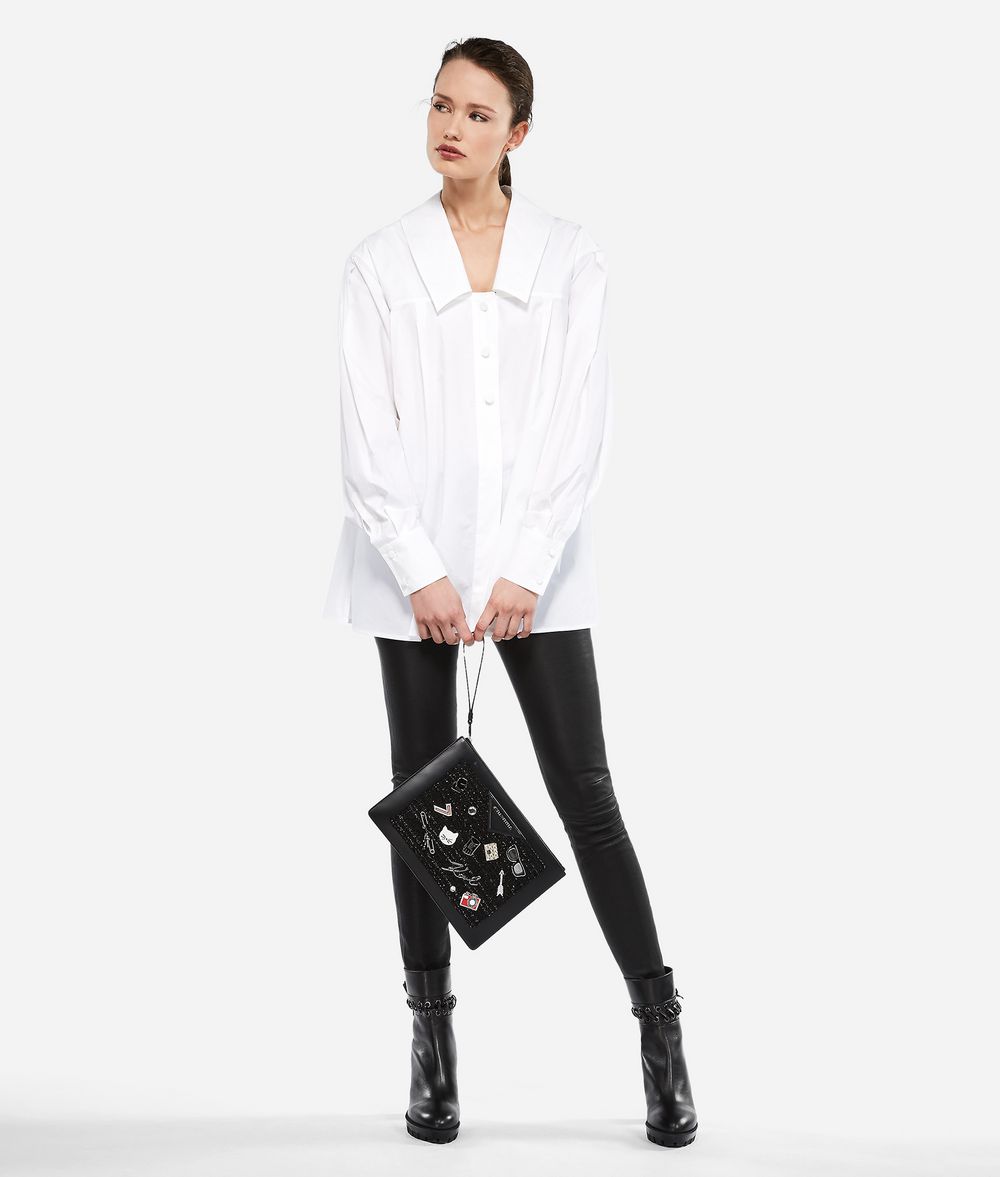 KARL LAGERFELD KARL Poplin A-line Shirt Blouse Woman f