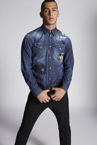 Fall Men's WinterOfficial Shirts Dsquared2 Denim Store kiuOPXZ