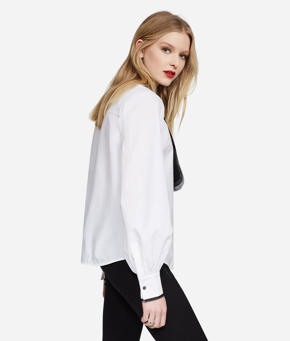 KARL LAGERFELD Cotton and Silk Organza Shirt Blouse Woman d
