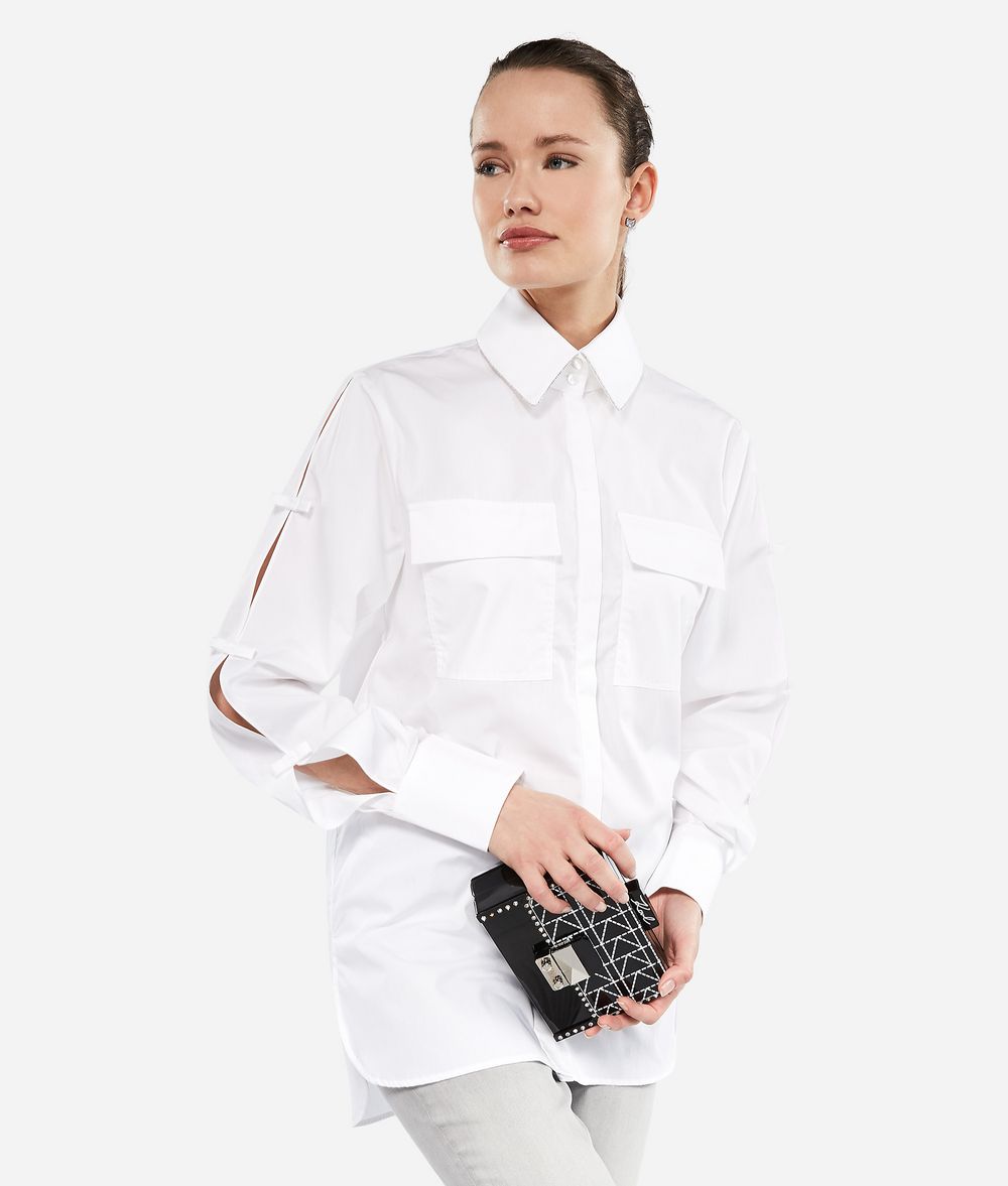 KARL LAGERFELD Karl Shirt with Bows Blouse Woman f