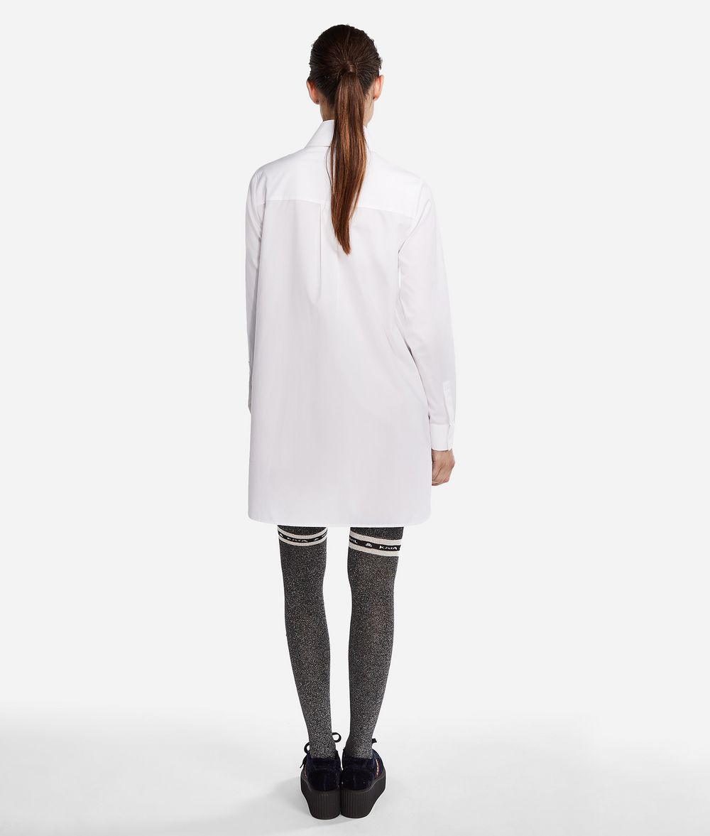 KARL LAGERFELD Karl x Kaia Popeline-Bluse mit Logo Bluse Damen d