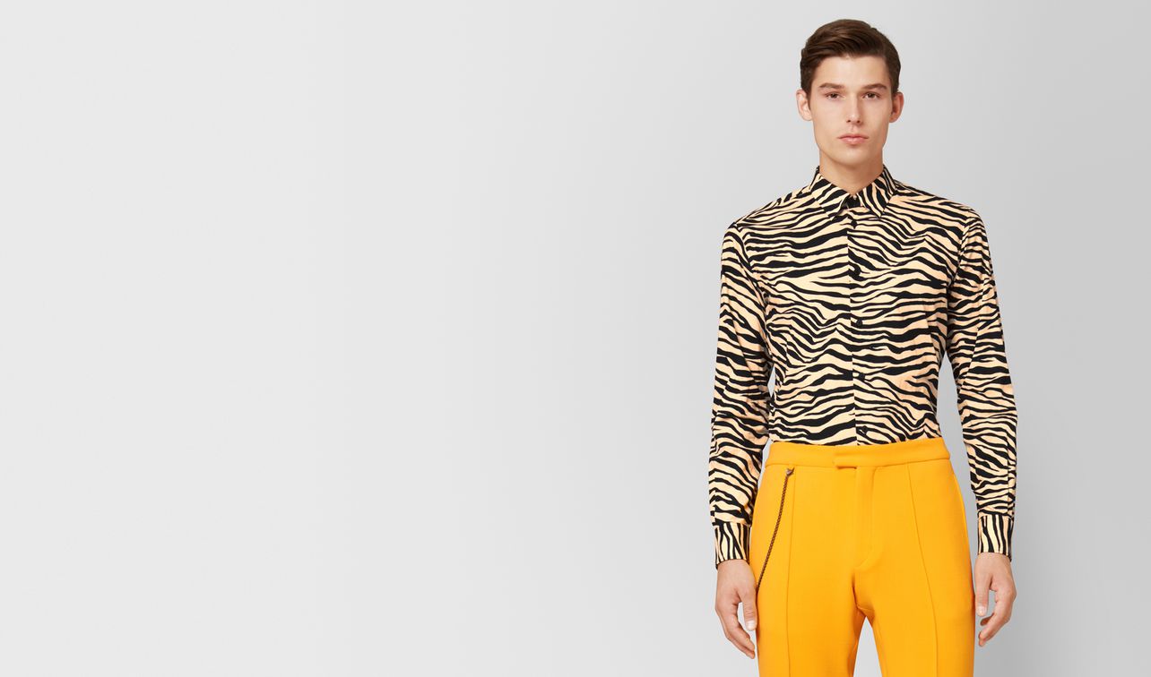 camel/nero cotton shirt landing