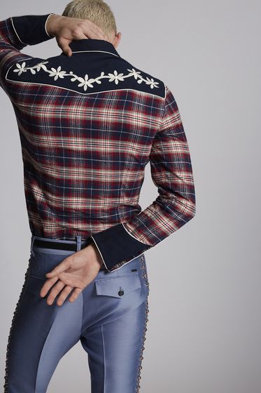 Dsquared2 Camicia Maniche Lunghe DQ2708 D007D In Popeline
