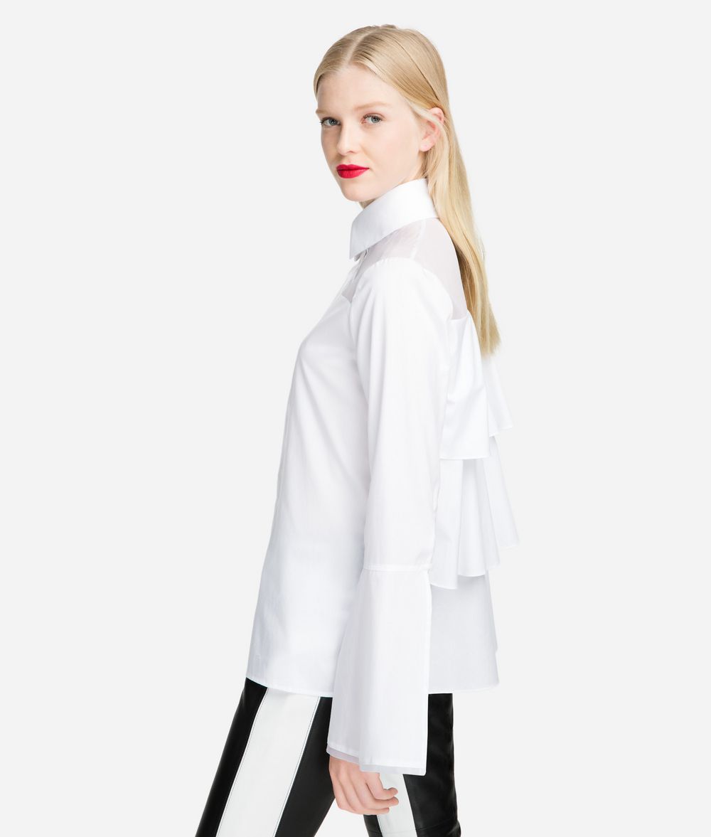 KARL LAGERFELD Layered Back-Detail Shirt Blouse Woman d
