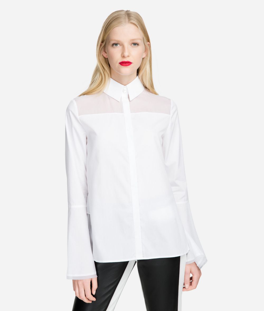 KARL LAGERFELD Layered Back-Detail Shirt Blouse Woman f