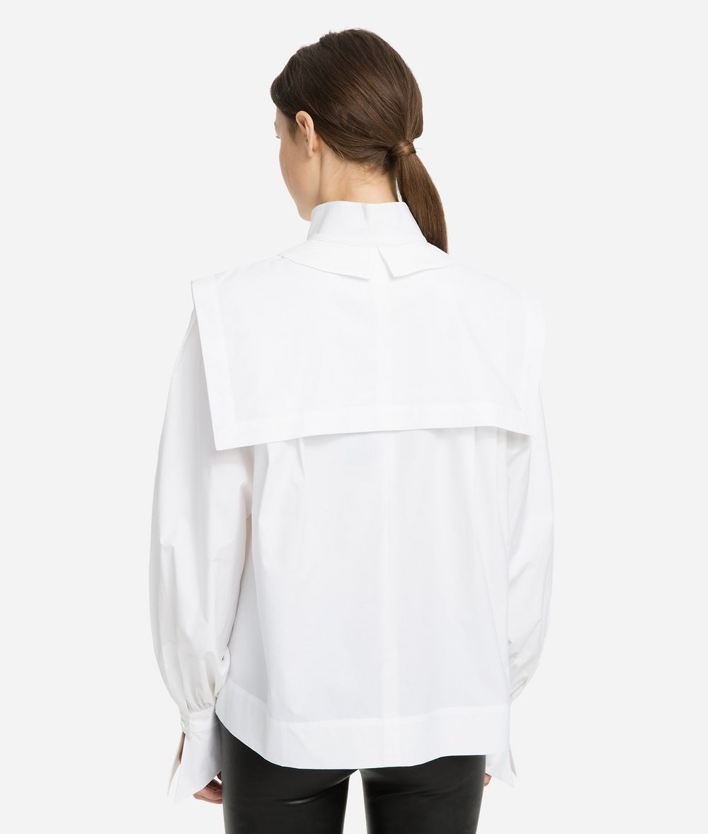 KARL LAGERFELD Karl Geometric Collar Shirt Blouse Woman d