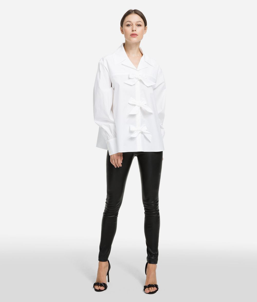 KARL LAGERFELD Karl Bow Shirt Blouse Woman f