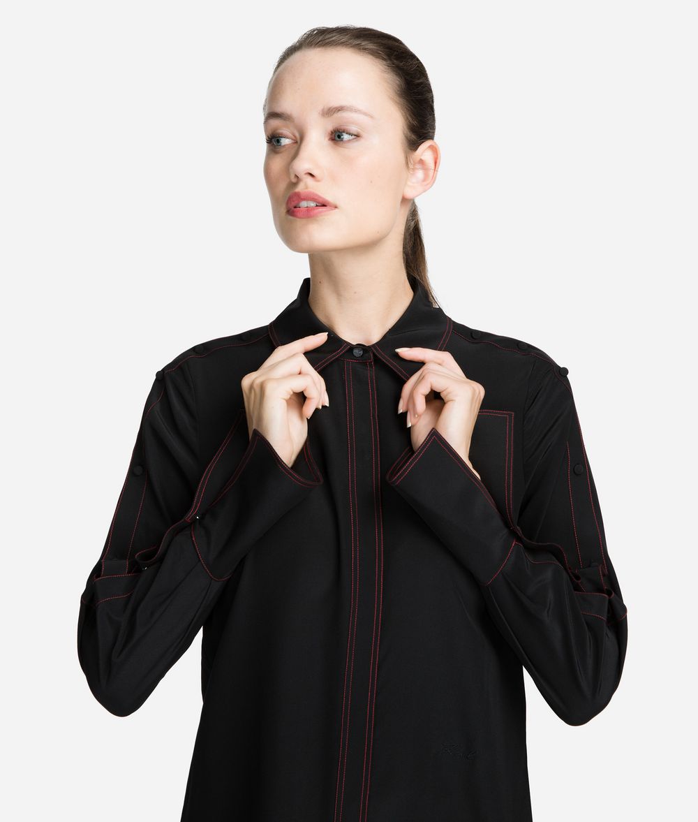 KARL LAGERFELD Tunique en soie Chemisier Femme f
