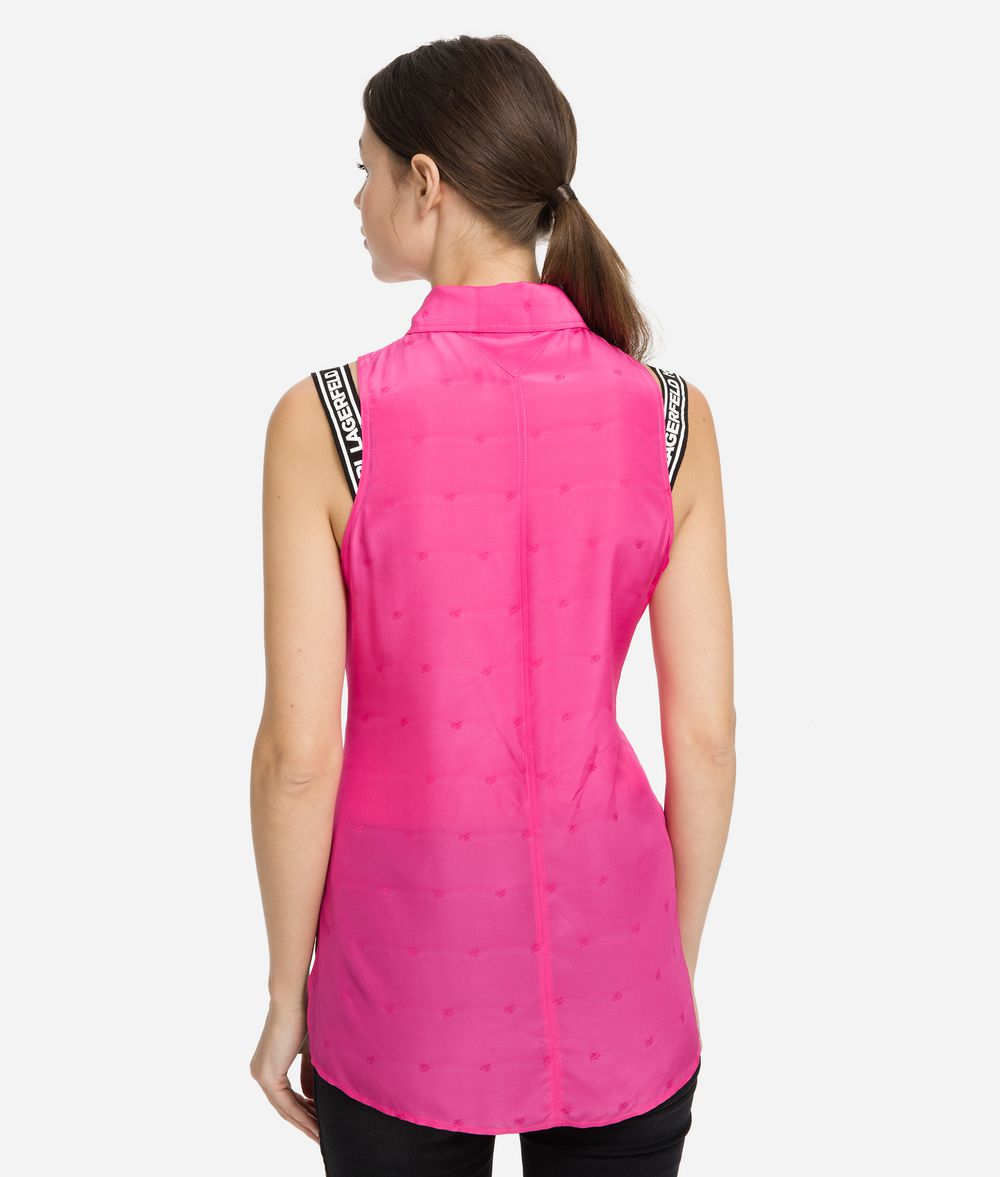 KARL LAGERFELD Blouse cache-cœur à motif Chemisier Femme d