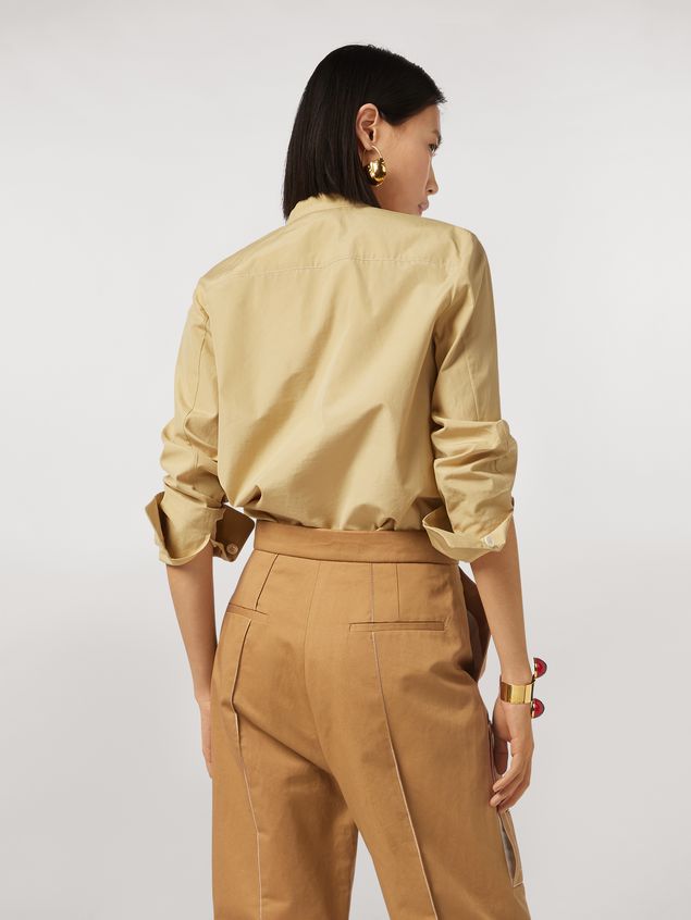 Camisa de manga larga Marni Camisa de popelina de algodón con cuello mao Mujer