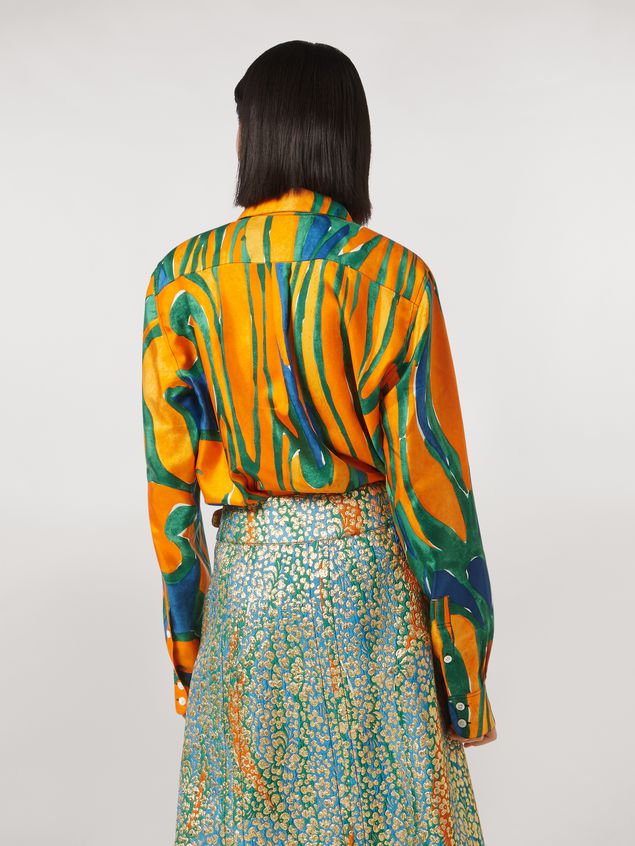 Long Sleeve Shirt Marni Shirt in silk twill Psychotropic print Woman