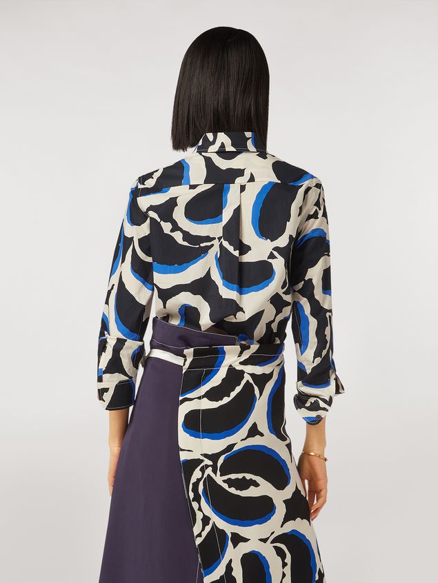 Long Sleeve Shirt Marni Teardrop print cotton poplin shirt Woman