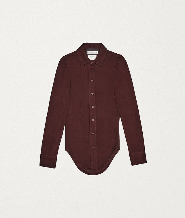 BOTTEGA VENETA SHIRT IN SABLE JERSEY Shirt and T-Shirt Woman fp