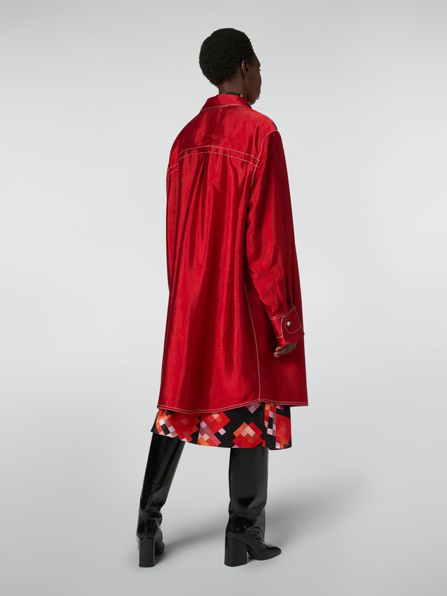 Long Sleeve Shirt Marni Extra-long shirt in double twill Woman