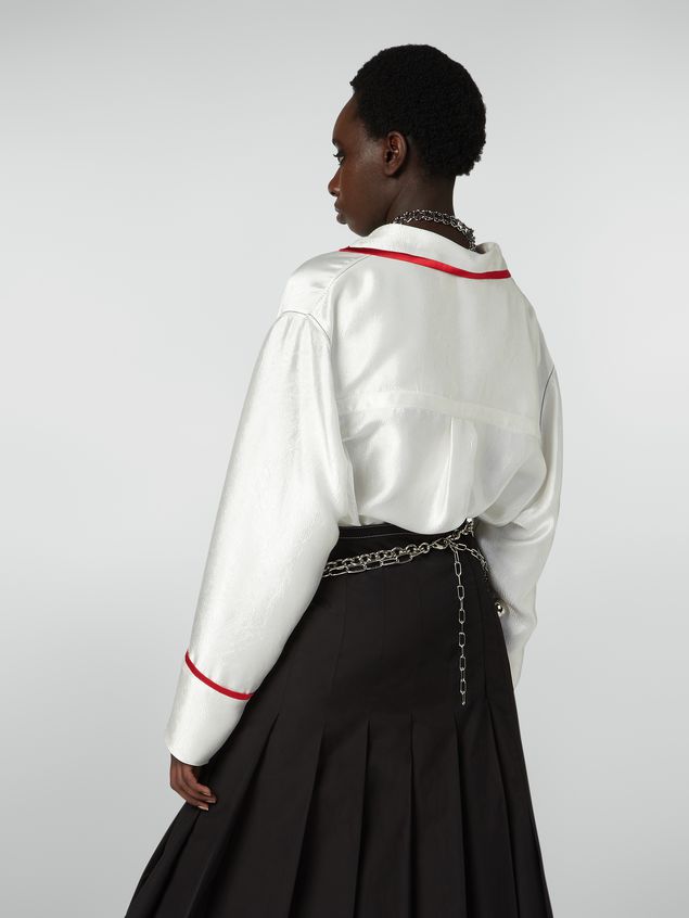 Camisa de manga larga Marni Camisa de doble sarga con perfil en contraste Mujer