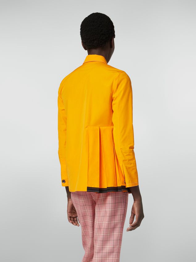 Long Sleeve Shirt Marni Pleated shirt in cotton poplin Woman