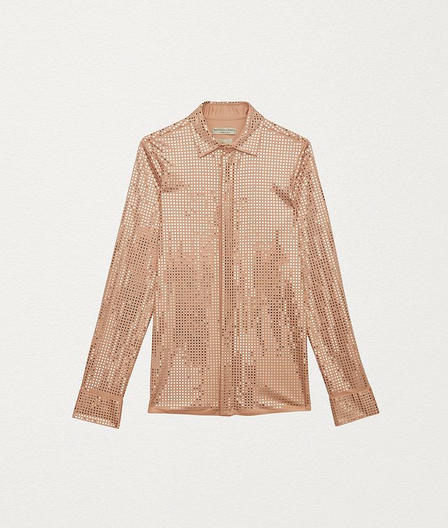 BOTTEGA VENETA SHIRT IN EMBELLISHED SATIN JERSEY Shirt and T-Shirt Woman fp