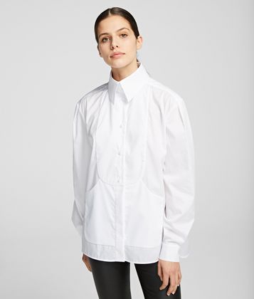 KARL LAGERFELD K/STYLES PLASTRON BIB SHIRT