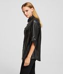 KARL LAGERFELD FAUX LEATHER SHIRT