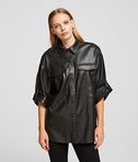 KARL LAGERFELD FAUX LEATHER SHIRT