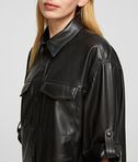 KARL LAGERFELD FAUX LEATHER SHIRT