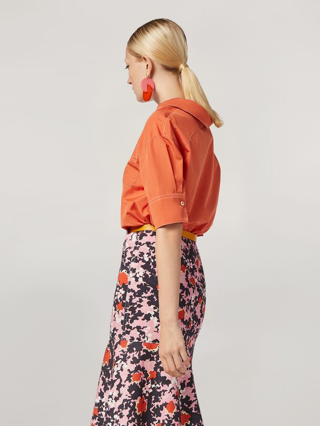 Camicia manica lunga Marni Camicia in popeline di cotone con taschino Donna