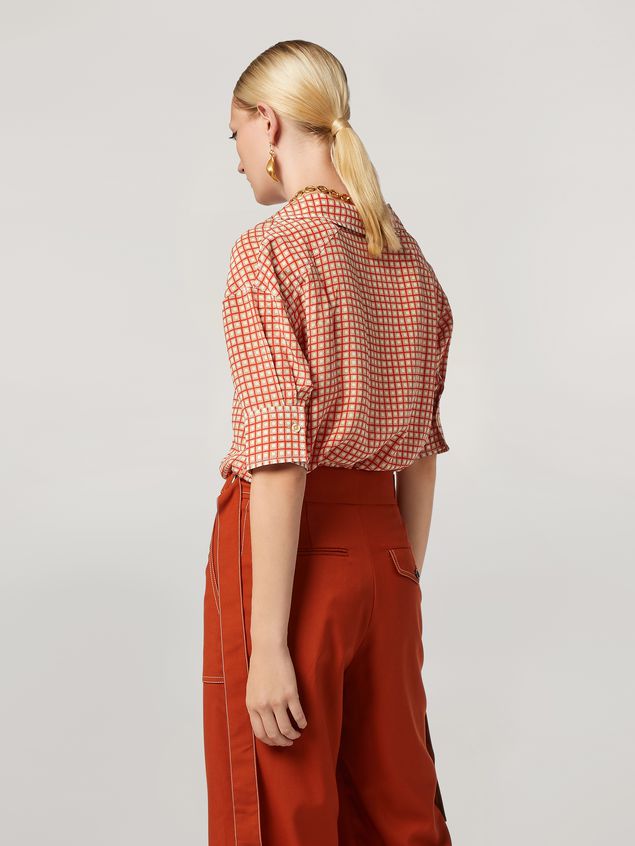 Long Sleeve Shirt Marni Shirt in crepe de chine Hive print with chest pocket Woman