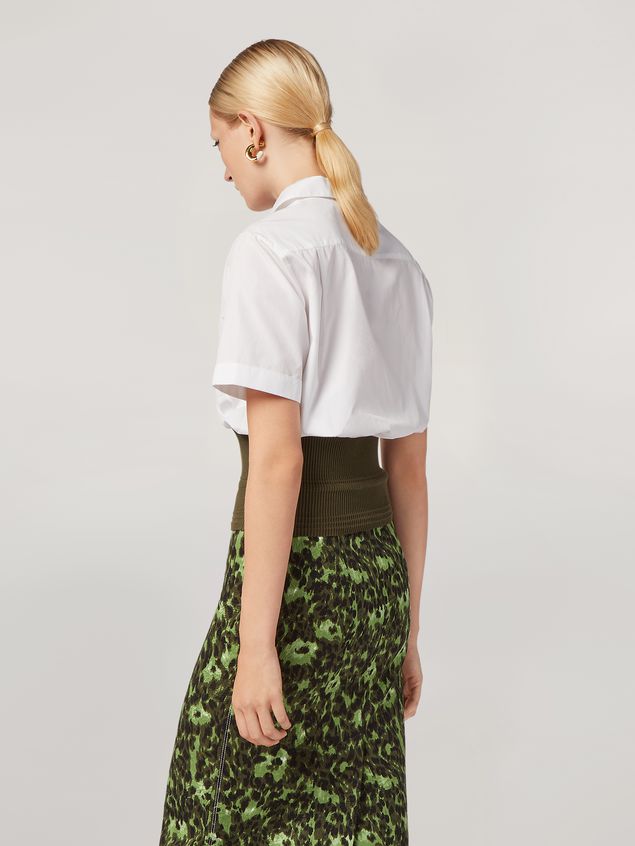 Camisa de manga larga Marni Vestido de popelina de algodón con bajo de punto Mujer