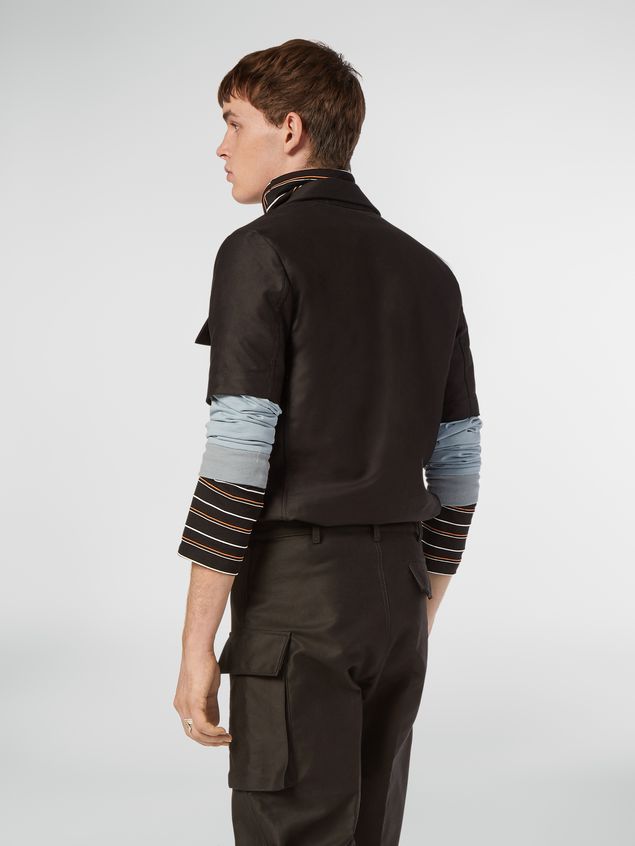 Short Sleeve Shirt Marni 4-pocket shirt in poly cotton gabardine Man