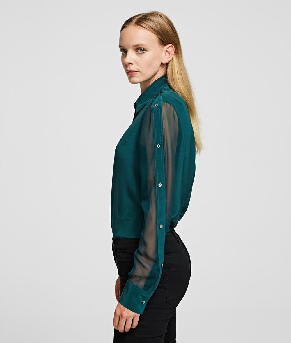 KARL LAGERFELD Silk Shirt Blouse Woman d
