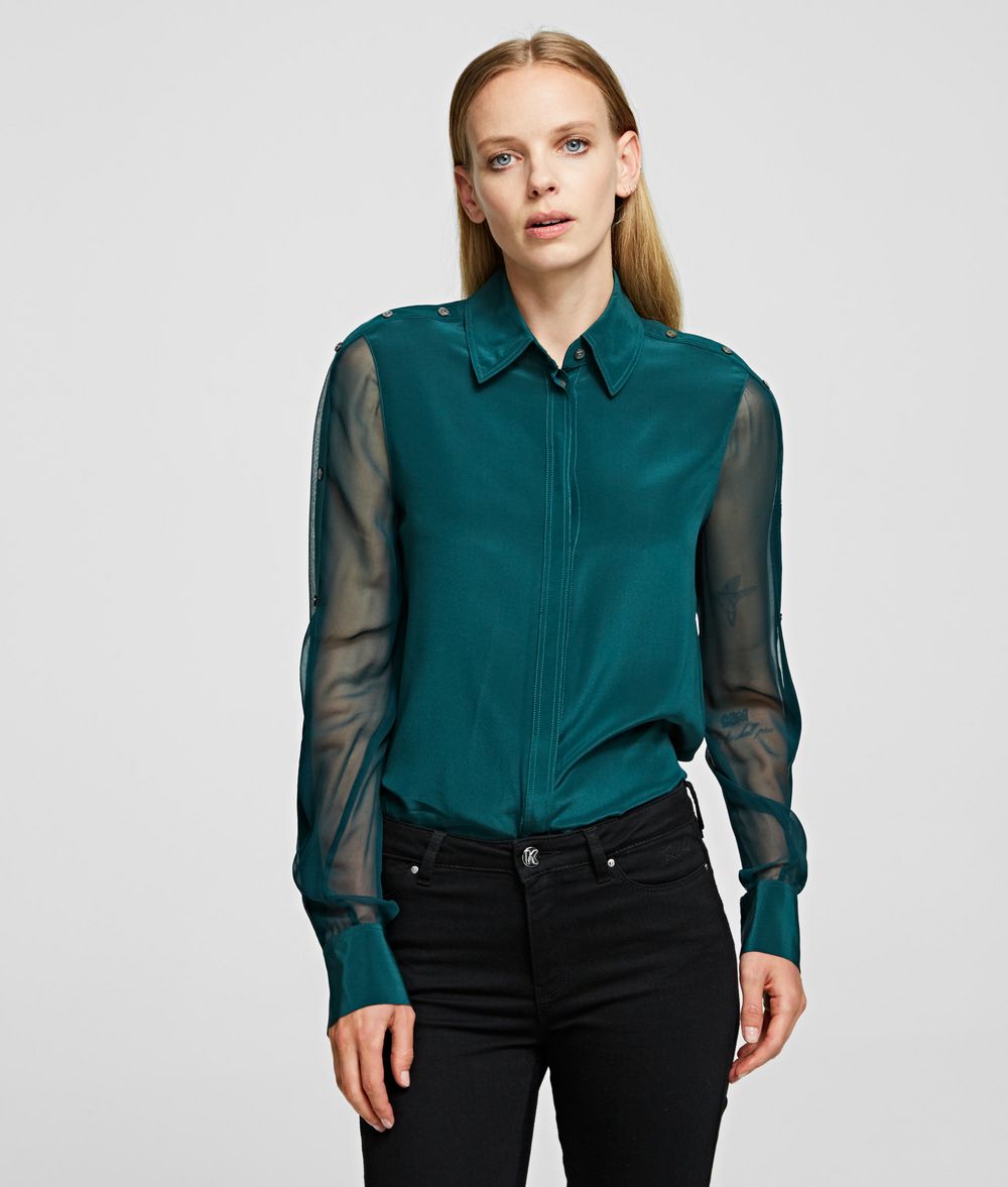 KARL LAGERFELD Silk Shirt Blouse Woman f