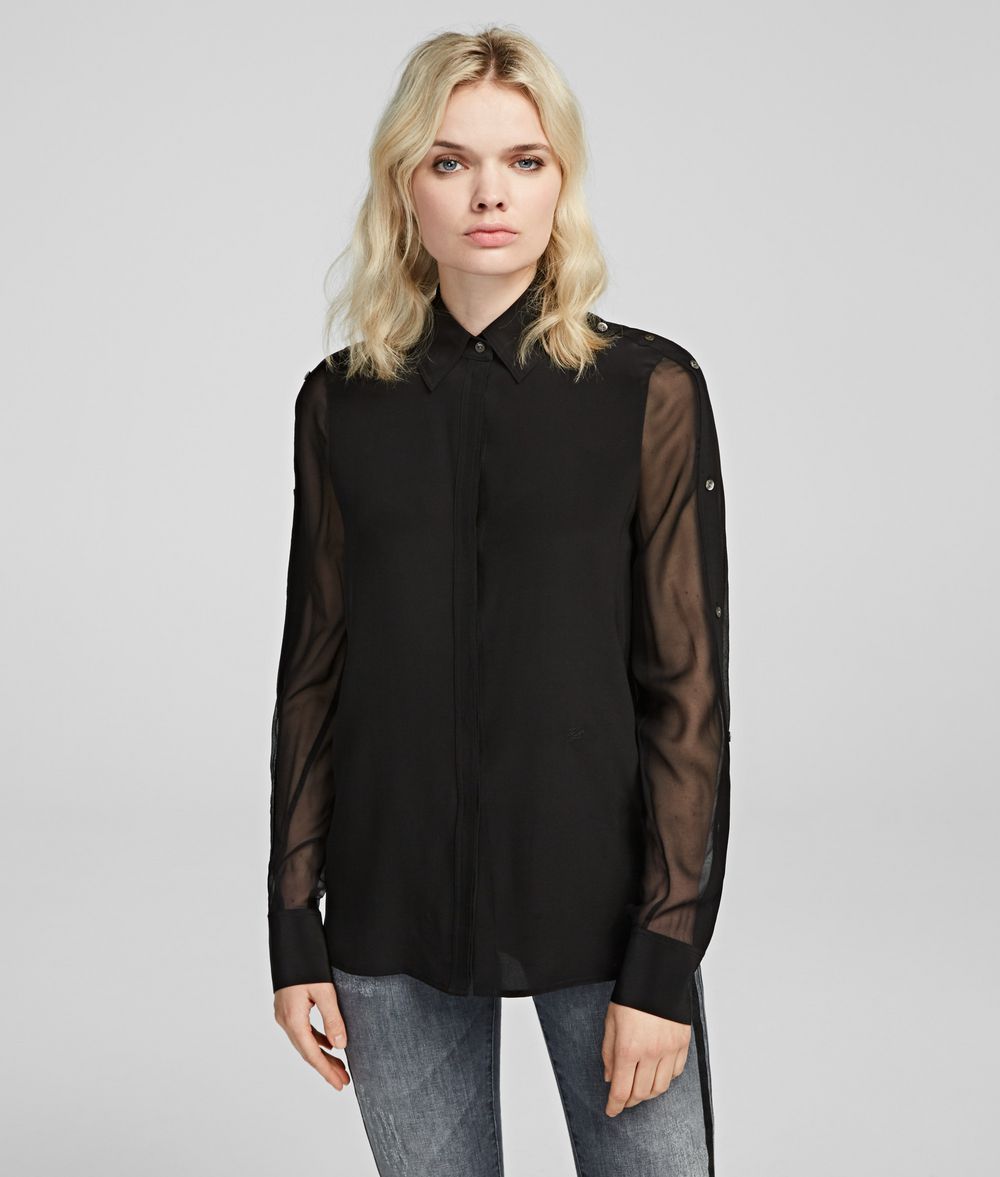 KARL LAGERFELD Silk Shirt Blouse Woman f