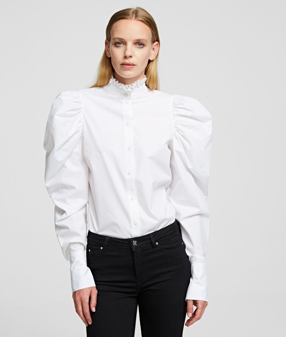 KARL LAGERFELD Poplin Blouse Blouse Woman f