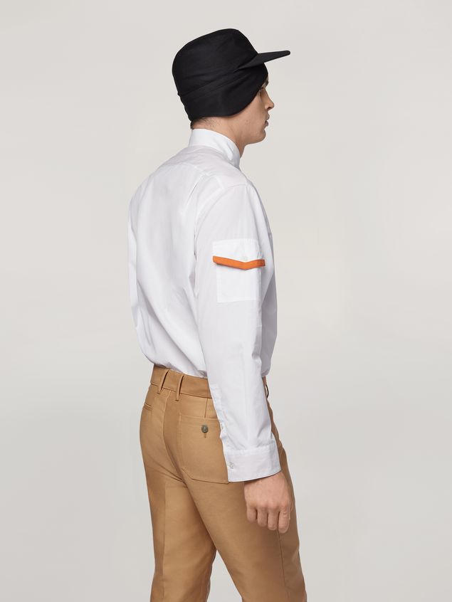 Long Sleeve Shirt Marni Shirt in cotton with jersey contrast detailing Man
