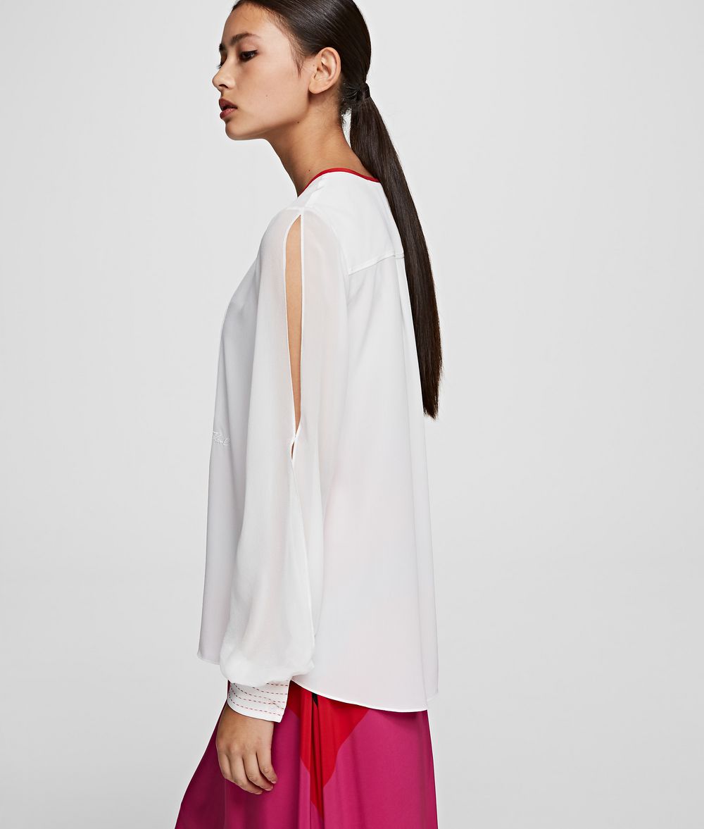 Silk Plastron Blouse | Karl Lagerfeld 