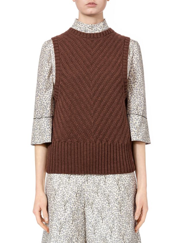 Knit In Virgin Wool With V Shaped Knitting Pattern ‎ from the Marni ...