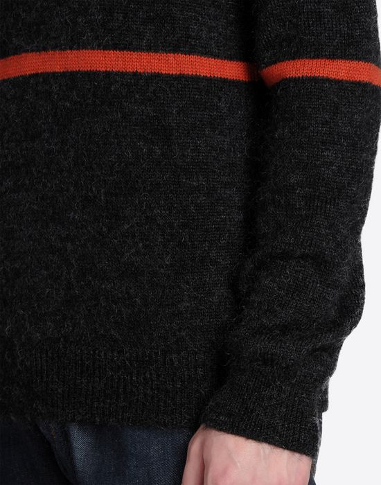 Maison Margiela Striped Wool Mohair Blend Sweater Men