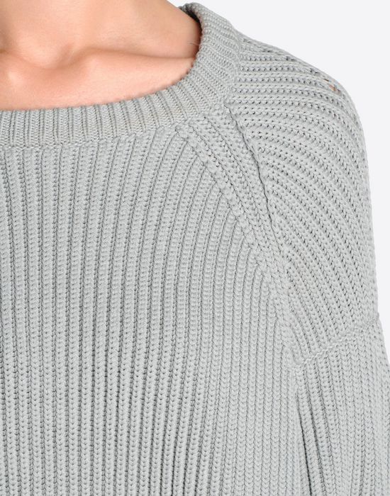 Maison Margiela Rib Knit Sweater With Elbow Patches Women