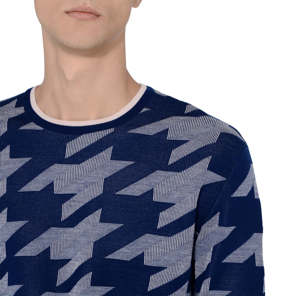 Blue Light Arrow Jacquard Jumper Stella Mccartney Men