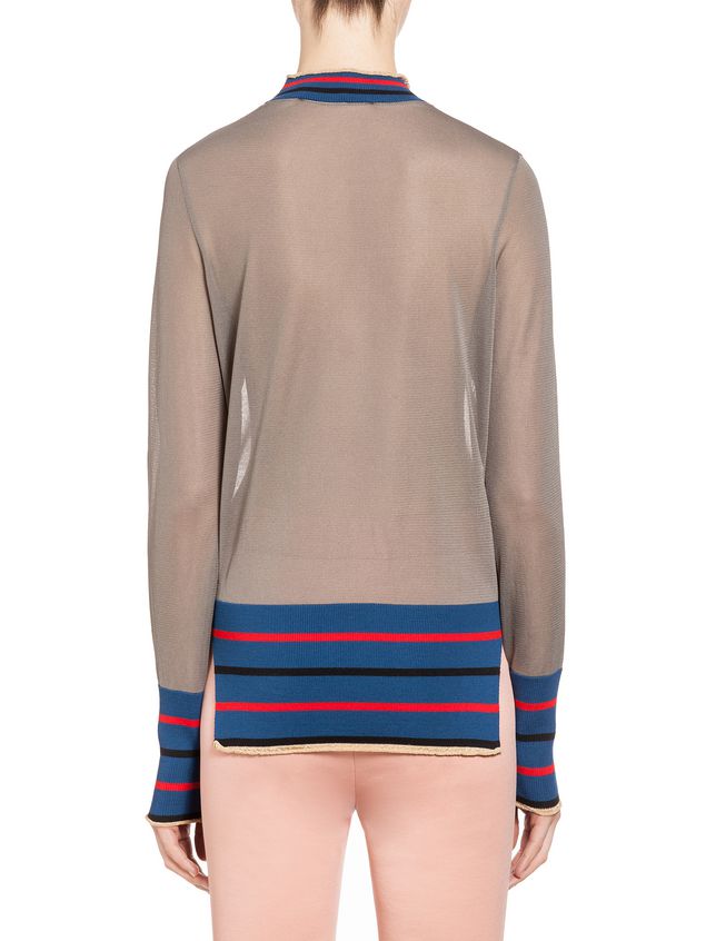 Long Sleeve Jumper Marni Striped knit in wool viscose Woman