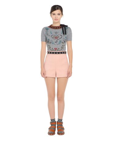 REDValentino Fraktur printed wool blend sweater