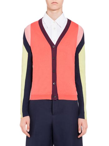 Marni Cotton cardigan with inlay Woman