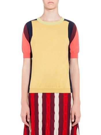 Marni Cotton sweater with inlay Woman