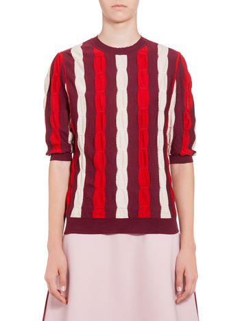 Marni Wool sweater with embossed inlay  Woman