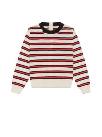 Marni KNITWEAR IN STRIPED WOOL WITH BUTTONS FASTENING ON THE BACK Woman